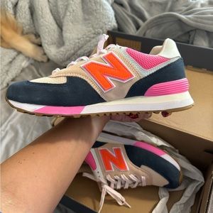 New Balance Women's Sneakers - Orange, Pink, Navy